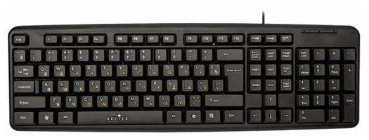 Клавиатура OKLICK 130M, черный, интерфейс: USB, стандартная, классической формы