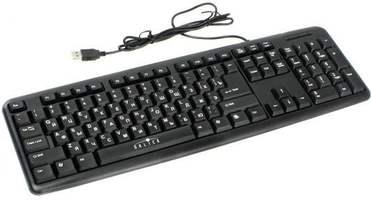Клавиатура OKLICK 180M, черный, интерфейс: PS/2, стандартная, классической формы