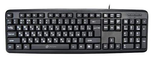 Клавиатура OKLICK 180V2, черный, интерфейс: USB, стандартная, классической формы