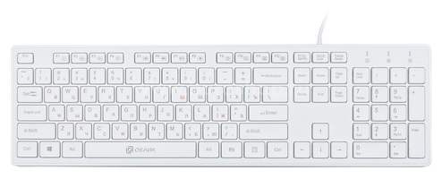 Клавиатура OKLICK 500M, белый, интерфейс: USB, мультимедийная, классической формы, тонкая(slim)